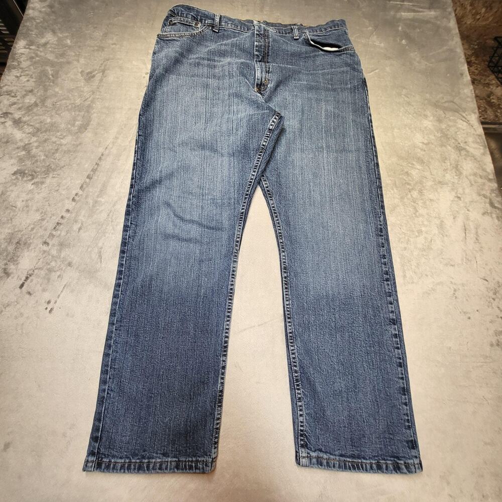 Wrangler Jeans Mens 40x30 Blue Medium Wash Straight Relaxed Denimโ Pockets